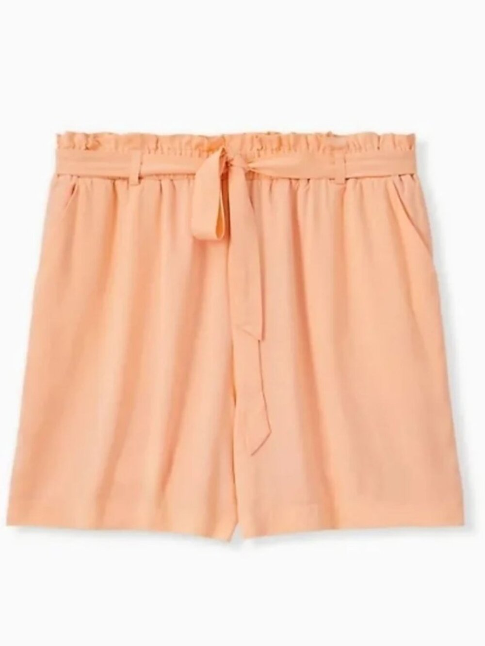 Peachy Keen: Torrid Flowy High-Waist Tie-Front Shorts